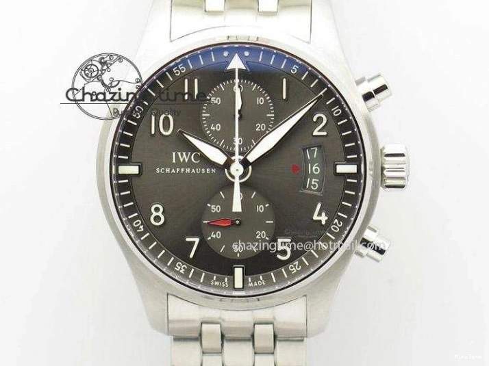 MIROTIME 0307 SunProtective Portugieser Chronograph Edition 150 Years IW371601 ZF 1:1 Best Edition Blue Dial on Black Leather Strap A7750 (Slim Movement) 7137